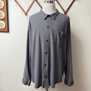 80s 90s Vintage California Crazee Wear Textured Button Up Shirt